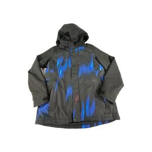 Burton Women's Jet Set Jacket Size XL DryRide True Black/Lumens Galaxy Hooded